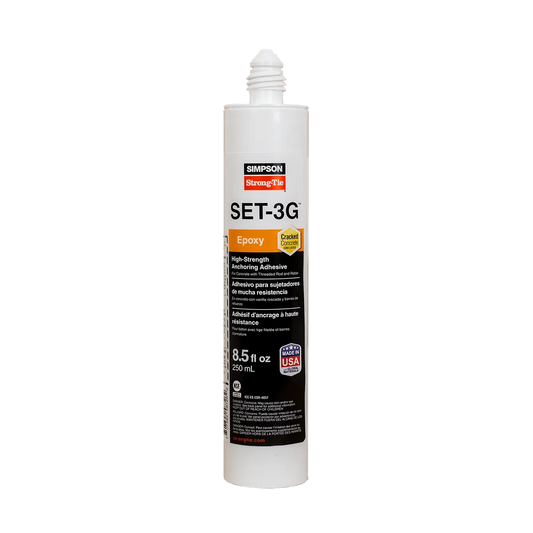 Set-3G 8.5-Oz. High-Strength Epoxy Adhesive W/ 1 Nozzle And Extension (Pack Of 12)-SET3G10-SP7387-7887