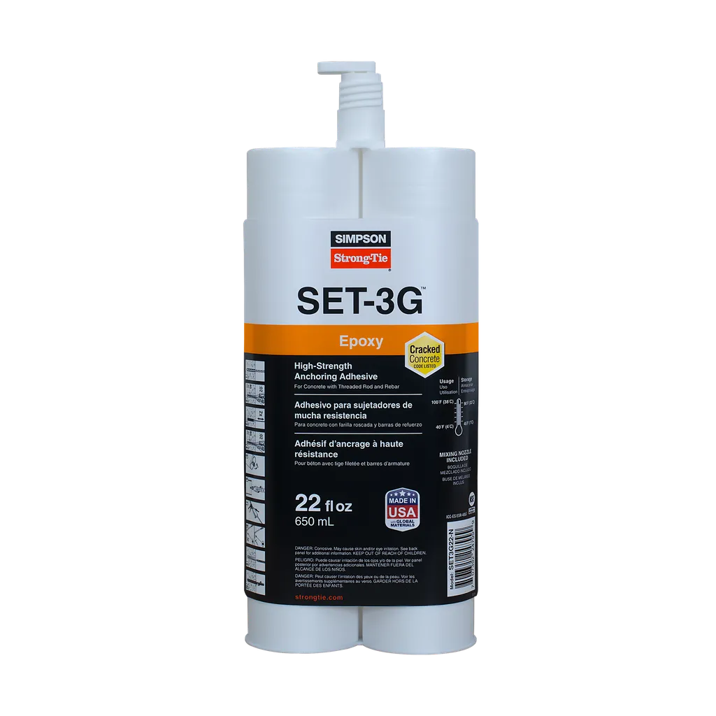 Set-3G 22-Oz. High-Strength Epoxy Adhesive W/ Nozzle And Extension (Pack Of 10)-SET3G22-N-SP4657-5011