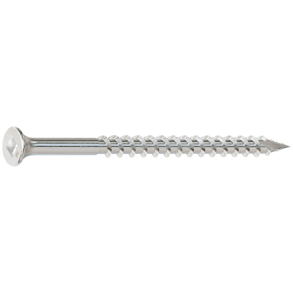 Bugle-Head Wood Screw (Collated) - #10 X 3 In. #3 Square Drive, Type 316 (1000-Qty)-SS3DSC3BS316-SP1355-1529