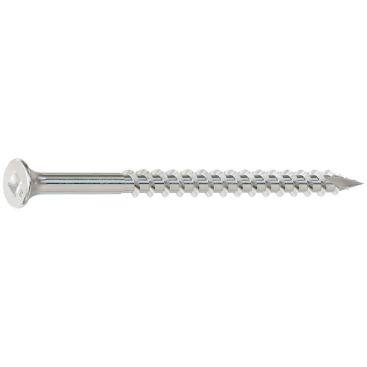 Bugle-Head Wood Screw (Collated) - #10 X 3 In. #3 Square Drive, Type 316 (1000-Qty)-SS3DSC3BS316-SP1355-1529