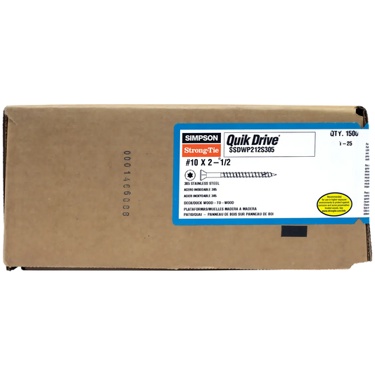 Deck-Drive Dwp Wood Ss Screw (Collated) - #10 X 2-1/2 In. T25 6-Lobe Type 305 (1500-Qty)-SSDWP212S305-SP7140-7631