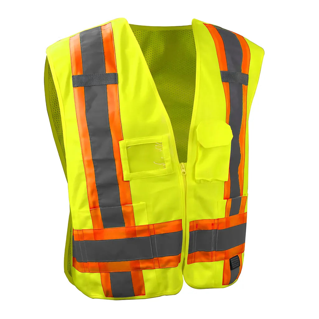 Radians SV020X-2 Heavy Duty 7-Pocket Tear Away Cruiser Vest X-Back