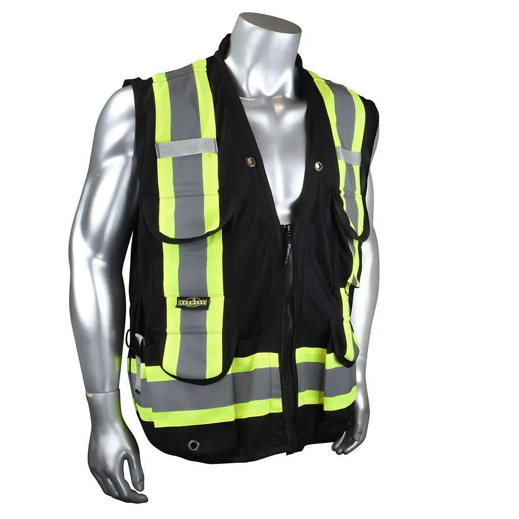 Radians SV030X-1 Heavy Duty 10-Pocket Cruiser Vest with Back Pouch X-Back