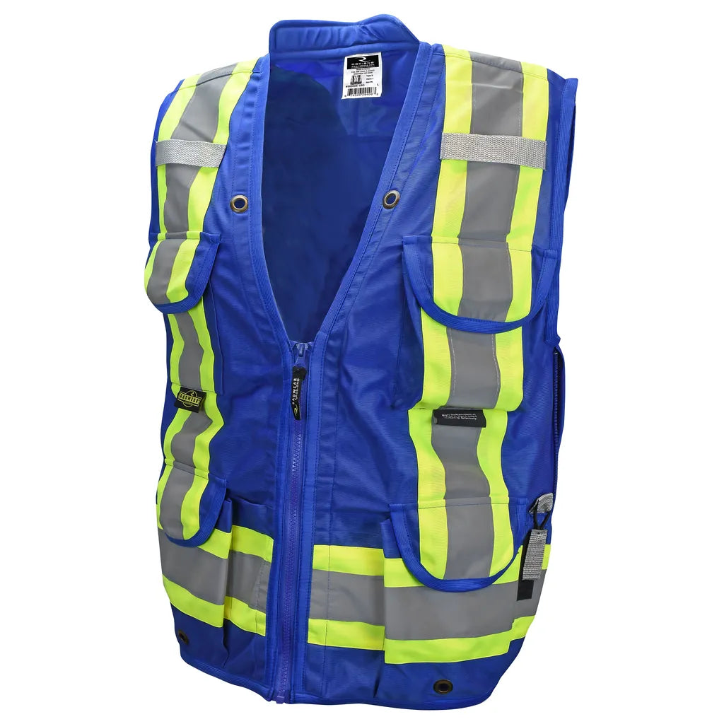 Radians SV030X-1 Heavy Duty 10-Pocket Cruiser Vest with Back Pouch X-Back