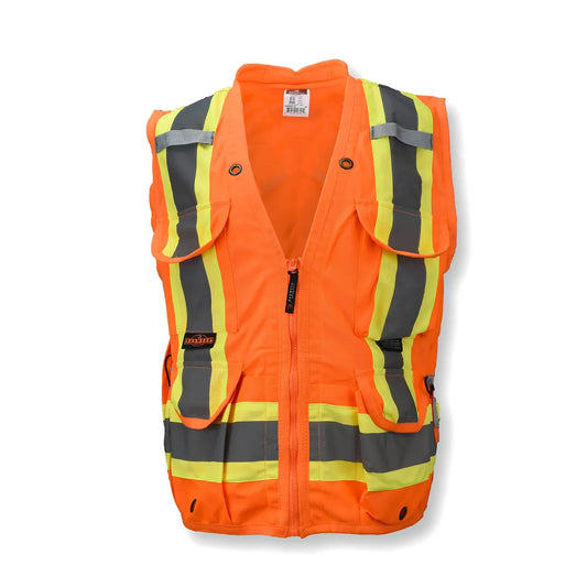 Radians SV030X-2 Heavy Duty 10-Pocket Cruiser Vest with Back Pouch X-Back