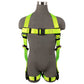 Arc Flash Full Body Harness: De 1D, De Mb Torso, De Qc Chest/Legs SW77225-UT3QC-3X-6350
