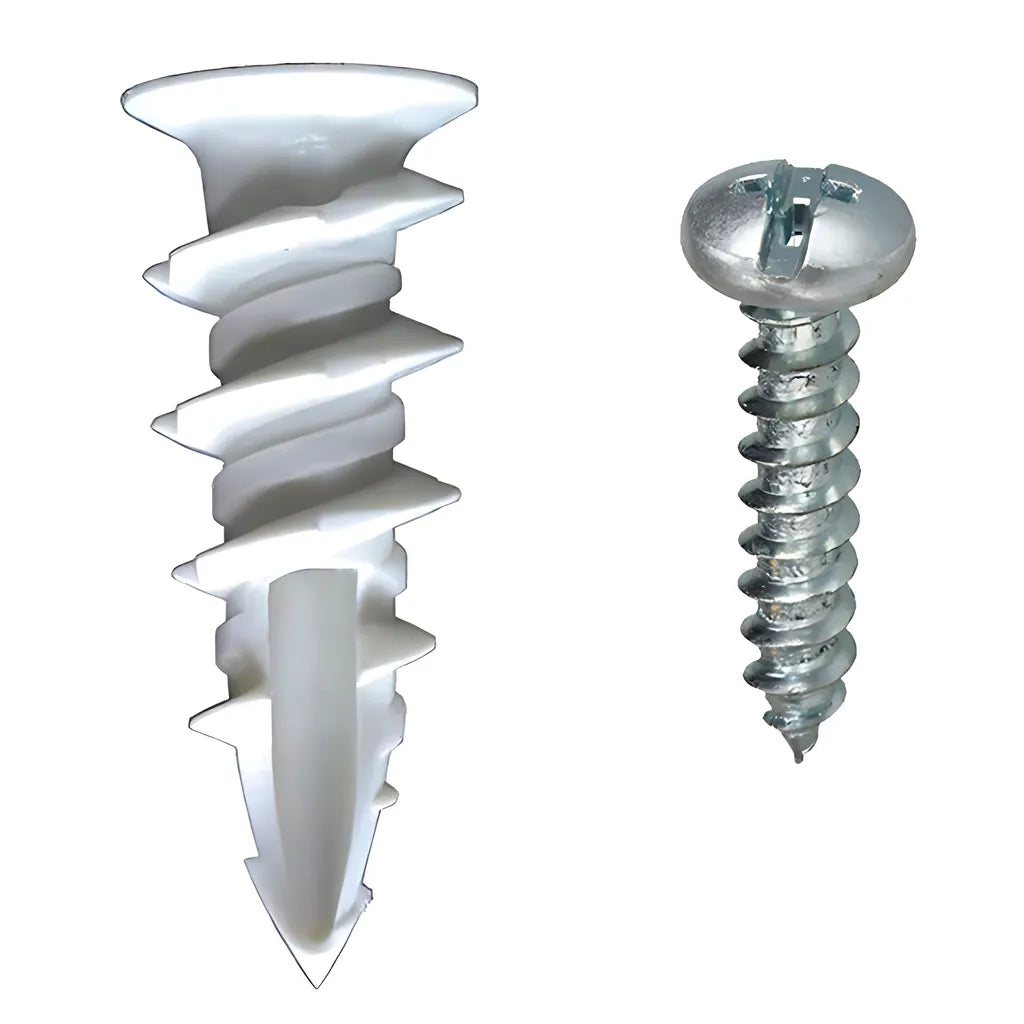 Sure Wall Nylon Drywall Anchor For #8 X 1-1/4 In. Screw W/ Screws (100-Qty)-SWN08LS-R100-SP7590-8099