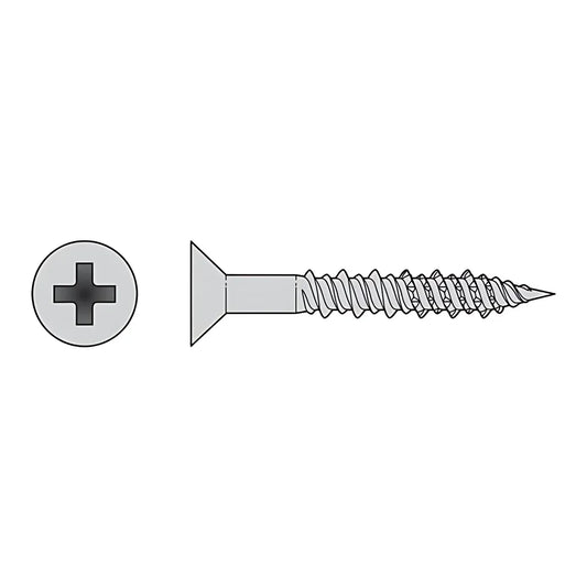 Marine Screw, Flat Head - #6 X 1 In. #2 Phillips Drive, Type 316 (100-Qty) (Pack Of 5)-T06J100FXC-SP1053-1208