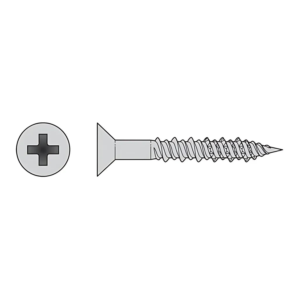 Marine Screw, Flat Head - #6 X 1 In. #2 Phillips Drive, Type 316 (1000-Qty)-T06J100FXM-SP6095-6525
