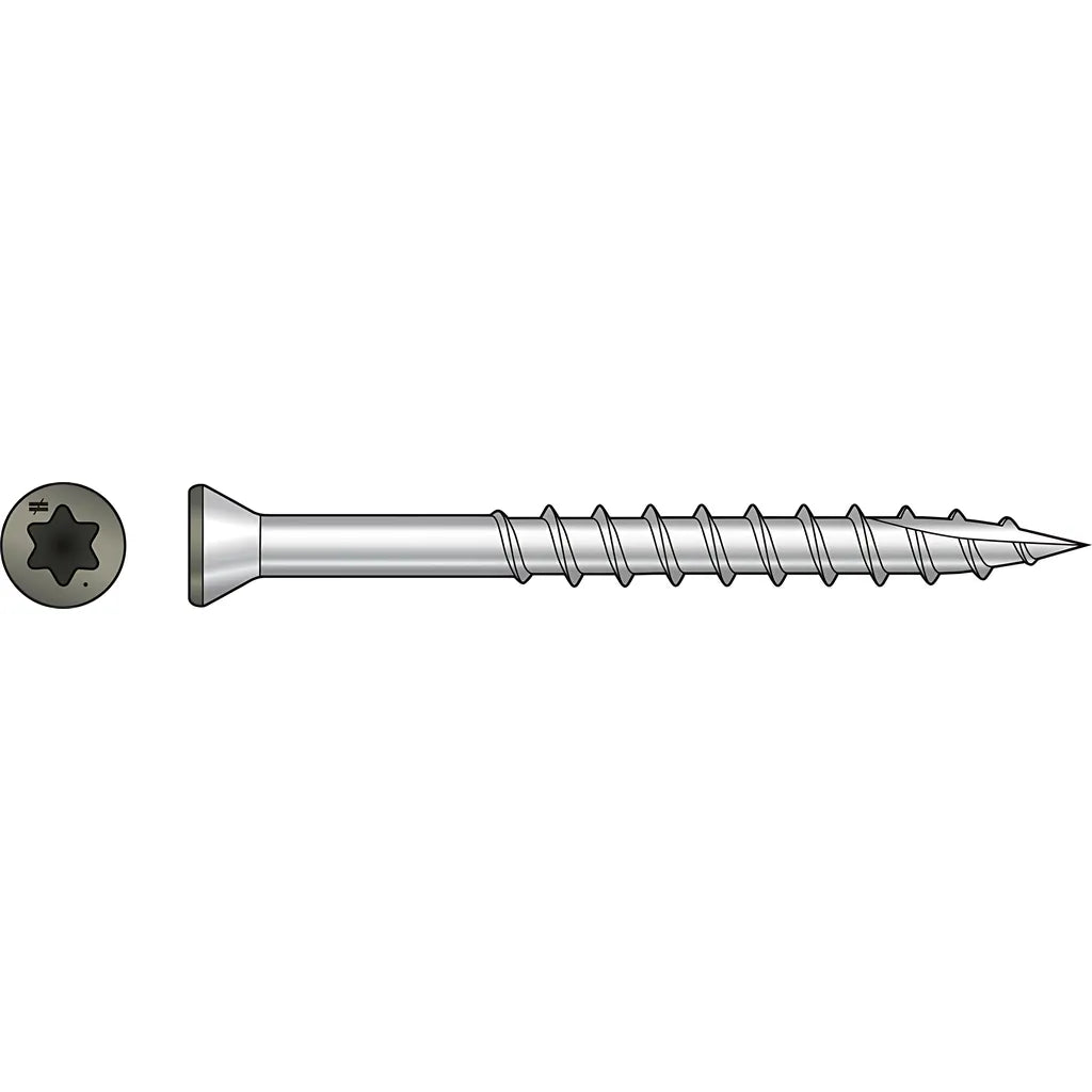 Trim-Head Screw, 6-Lobe Drive - #7 X 1-5/8 In. T15 Type 316, Gray (350-Qty) (Pack Of 6)-T07162FTPGR-SP4093-4416