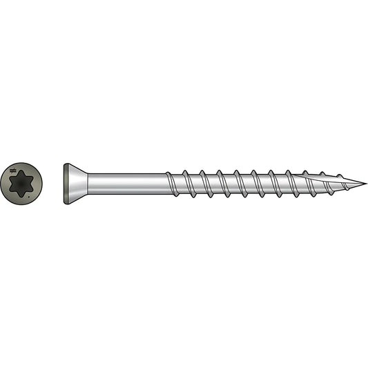 Trim-Head Screw, 6-Lobe Drive - #7 X 1-5/8 In. T15 Type 316, Gray (350-Qty) (Pack Of 6)-T07162FTPGR-SP4093-4416