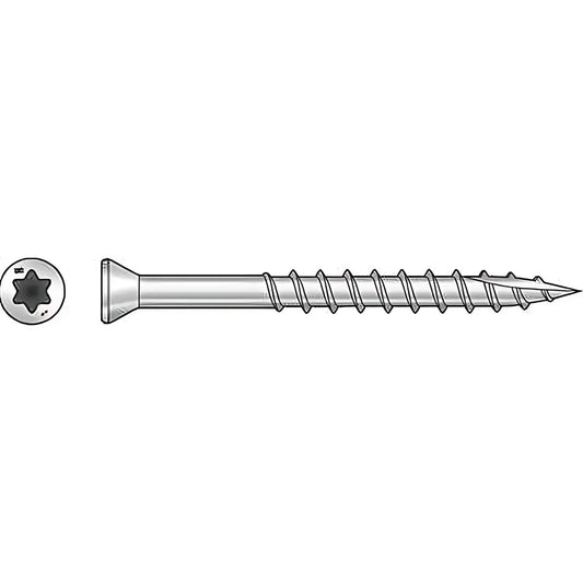 Trim-Head Screw, 6-Lobe Drive - #7 X 2-1/4 In. T-15 Type 316 (3000-Qty)-T07225FTB-SP910-1055