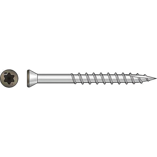 Trim-Head Screw, 6-Lobe Drive - #7 X 2-1/4 In. T-15 Type 316, Brown 05 (1750-Qty)-T07225FTBBR05-SP3960-4271