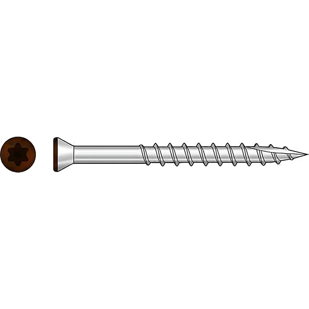 Trim-Head Screw, 6-Lobe Drive - #7 X 2-1/4 In. T-15 Type 316, Red 01 (1750-Qty)-T07225FTBRD01-SP7786-8302