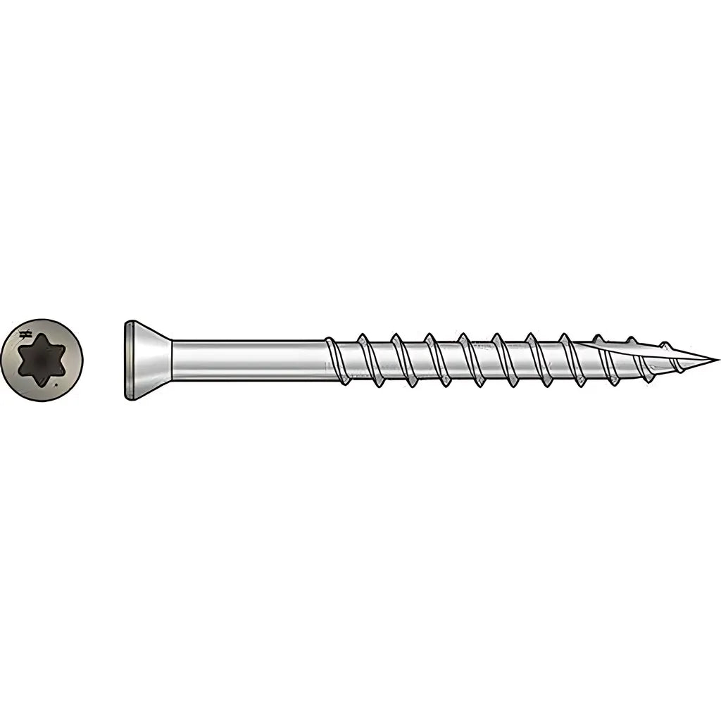 Trim-Head Screw, 6-Lobe Drive - #7 X 2-1/4 In. T-15 Type 316, Gray 01 (350-Qty)-T07225FTPGR01-SP4504-4849