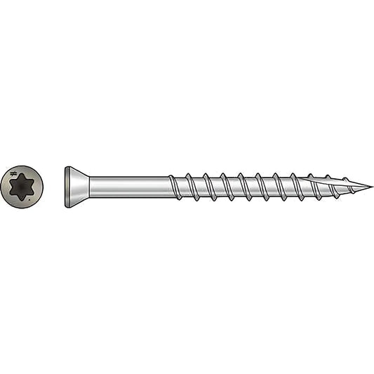Trim-Head Screw, 6-Lobe Drive - #7 X 2-1/4 In. T-15 Type 316, Gray 01 (350-Qty) (Pack Of 6)-T07225FTPGR01-SP8591-9153