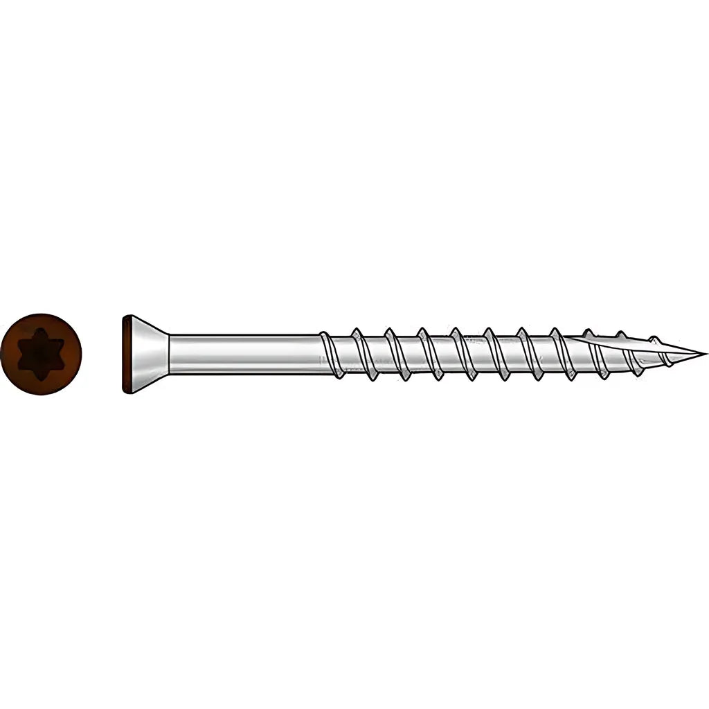Trim-Head Screw, 6-Lobe Drive - #7 X 2-1/4 In. T-15 Type 316, Red 01 (350-Qty) (Pack Of 6)-T07225FTPRD01-SP75-163
