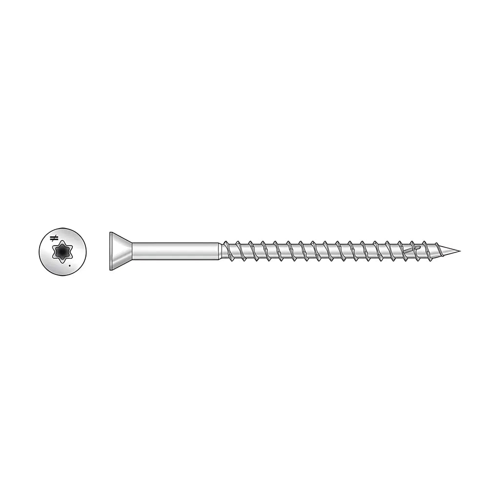 Deck-Drive Dwp Wood Ss Screw - #7 X 2-1/4 In. T-15, Trim Head, Type 316 (5 Lb.)-T07225WP5-SP8522-9081