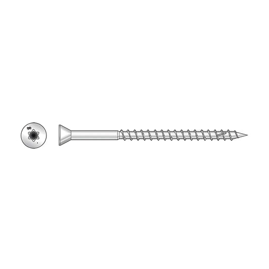 Deck-Drive Dwp Wood Ss Screw - #7 X 2-1/4 In. T-15, Trim Head, Type 316 (5 Lb.)-T07225WP5-SP8522-9081