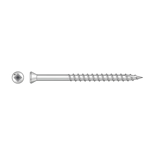 Trim-Head Screw, Square Drive - #7 X 3 In. #1 Sq, Type 316 (1 Lb.)-T07300FB1-SP2160-2378