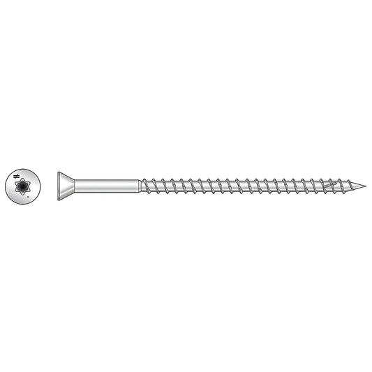 Deck-Drive Dwp Wood Ss Screw - #7 X 3 In. T-15, Trim Head, Type 316 (1750-Qty)-T07300WPB-SP33-115