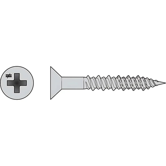 Marine Screw, Flat Head - #8 X 1 In. #2 Phillips Drive, Type 316 (50-Qty)-T08100F50-SP6439-6886