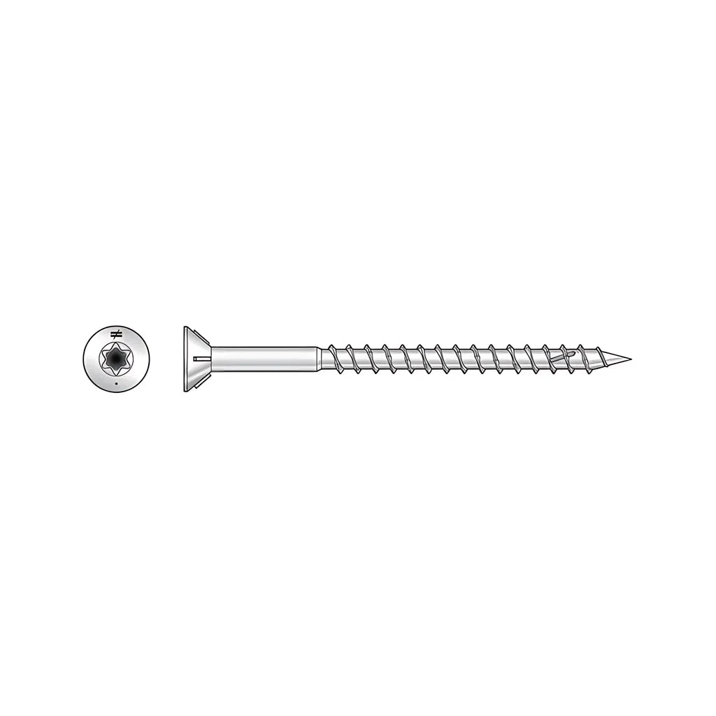 Deck-Drive Dwp Wood Ss Screw - #8 X 1-5/8 In. T20, Flat Head, Type 316 (1 Lb.) (Pack Of 10)-T08162WP1-SP8460-9016