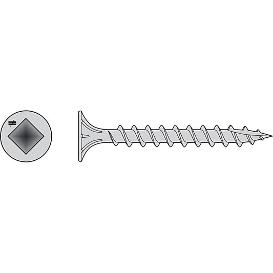 Fiber-Cement Screw - #8 X 2-1/4 In. #2 Square Wafer-Head, Type 316 (100-Qty) (Pack Of 10)-T08225WQ1-SP8147-8683