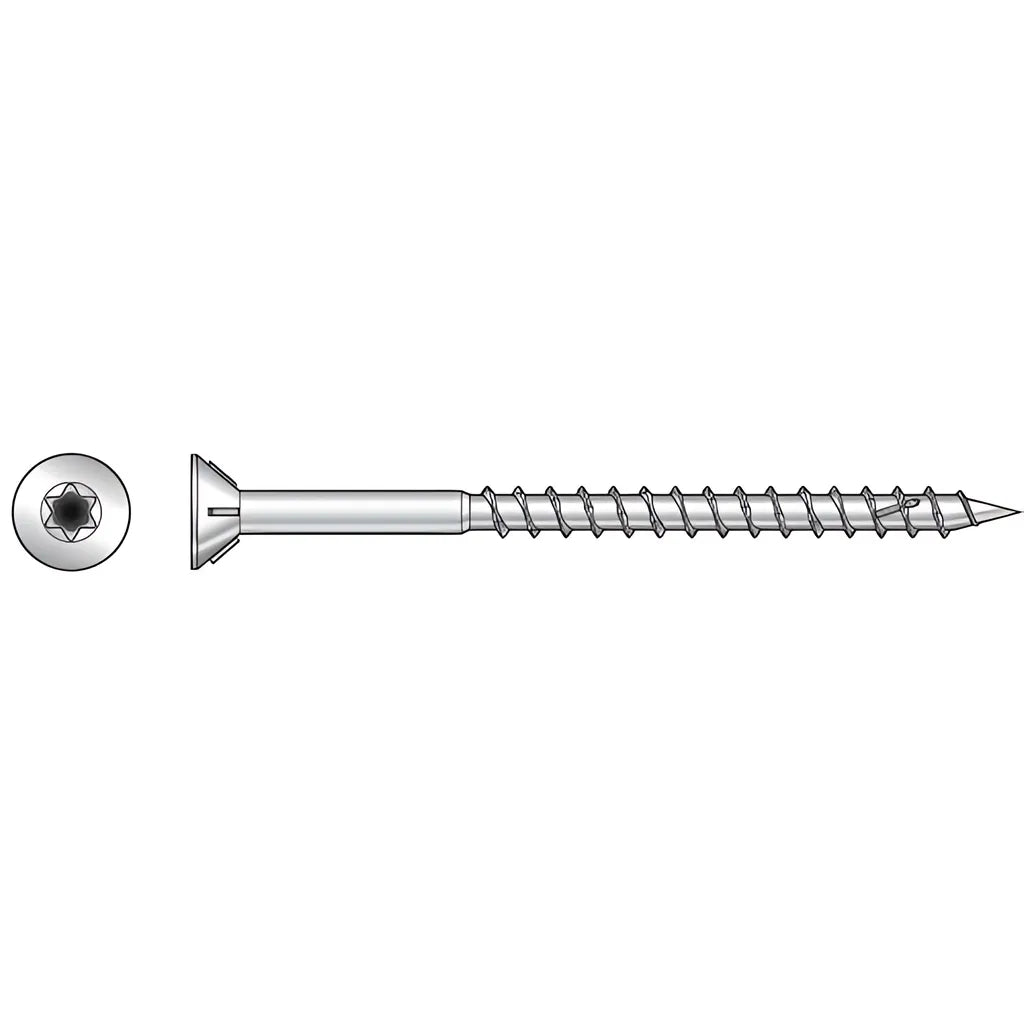 Deck-Drive Dwp Wood Ss Screw - #8 X 2-1/2 In. T-20, Flat Head, Type 316 (5 Lb.) (Pack Of 6)-T08250WPF5-SP8990-9569