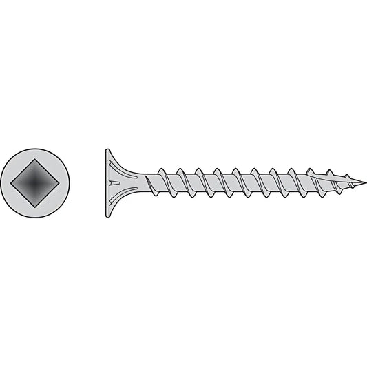 Fiber-Cement Screw - #8 X 1-1/4 In. #2 Square Wafer-Head, Type 316 (100-Qty) (Pack Of 5)-T08C125WQC-SP2060-2273