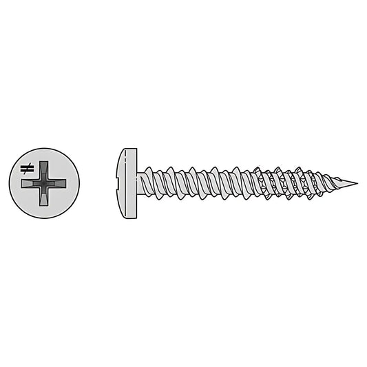 Marine Screw, Pan Head - #8 X 1-1/2 In. #2 Phillips Drive, Type 316 (1000-Qty)-T08J150PXM-SP938-1085