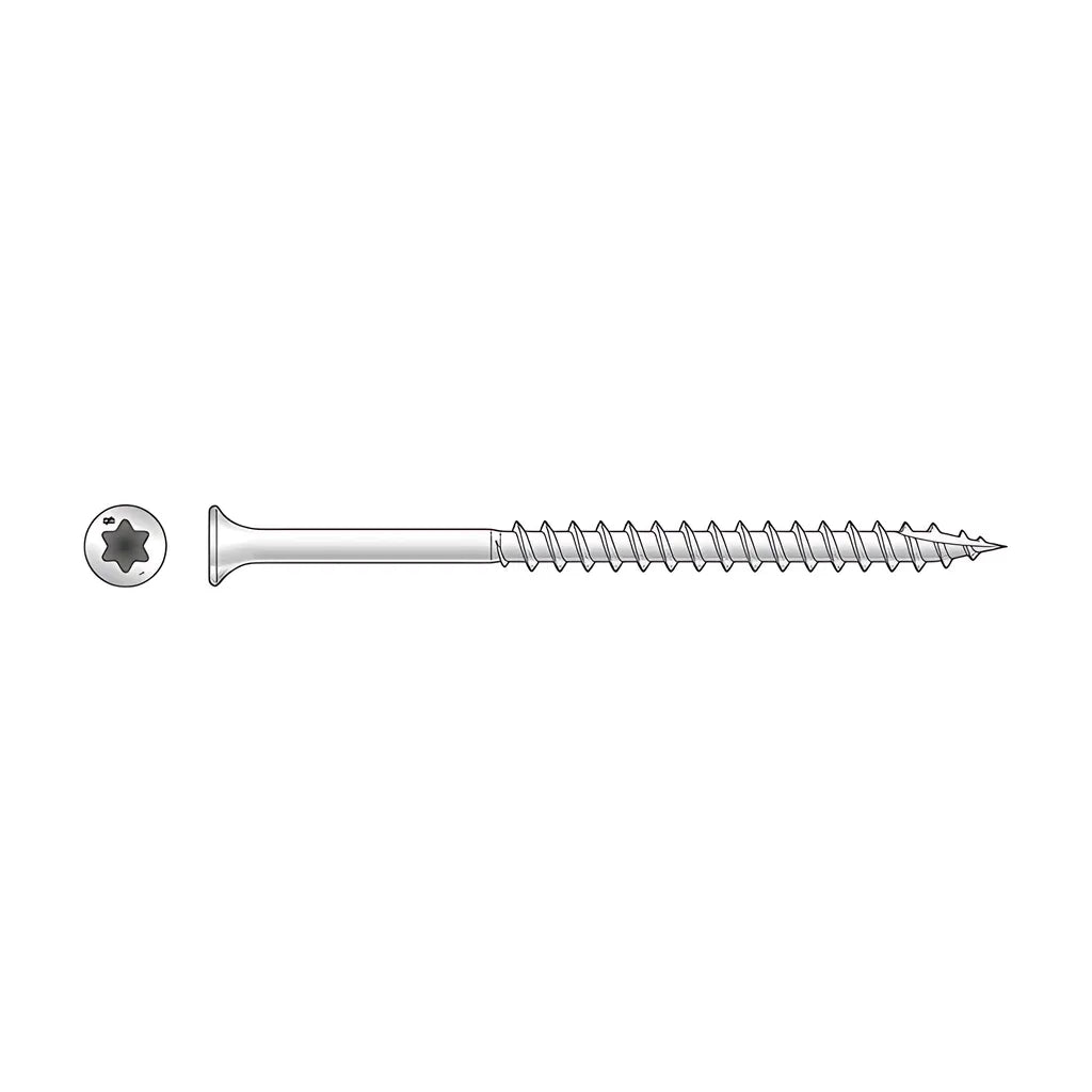 Bugle-Head Wood Screw, 6-Lobe Drive - #10 X 3 In. T-25, Type 316 (1 Lb.)-T10300DT1-SP609-739