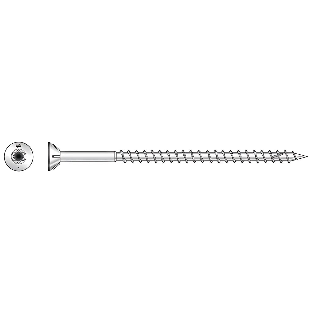 Deck-Drive Dwp Wood Ss Screw - #10 X 3-1/2 In. T-25, Flat Head, Type 316 (1 Lb.) (Pack Of 10)-T10350WP1-SP9269-9862