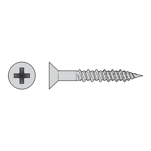 Marine Screw, Flat Head - #10 X 1 In. #2 Phillips Drive, Type 316 (1000-Qty) (Pack Of 6)-T10J100FXM-SP7998-8526