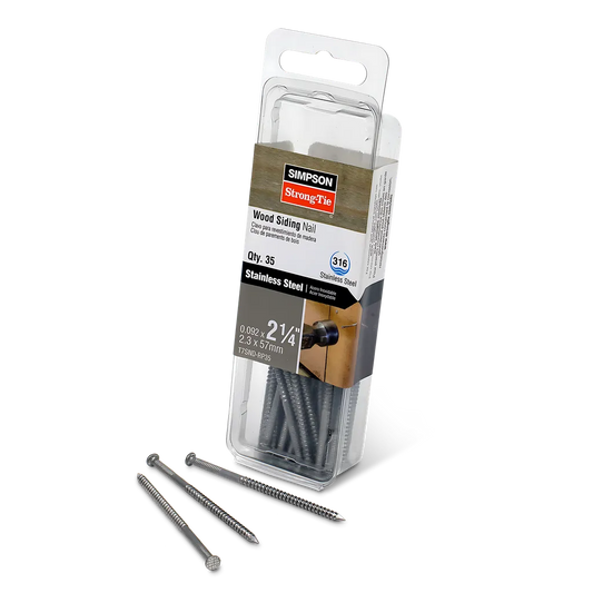 Wood Siding Nail - 2-1/4 In. X .092 In. Type 316 Stainless Steel (35-Qty) (Pack Of 5)-T7SND-RP35-SP1823-2021