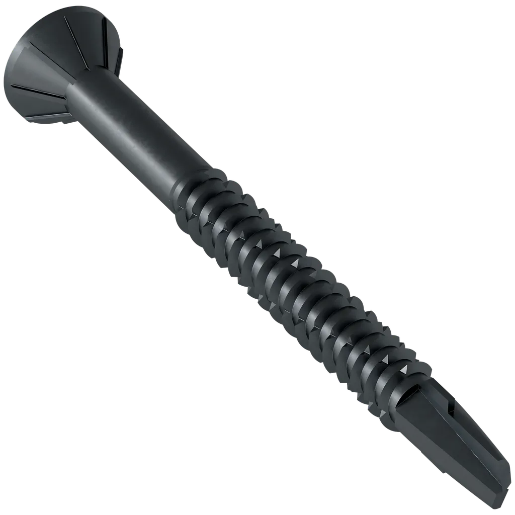 Strong-Drive® Tb Wood-To-Steel Screw (Collated) - #12 X 2-3/8 In. Black Phos. (1000-Qty)-TBP1260S-SP5202-5580