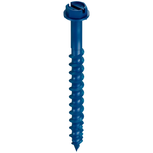 Titen Turbo - 3/16 In. X 2-1/4 In. Hex-Head Concrete And Masonry Screw, Blue (100-Qty)-TNT18214H-SP123-222