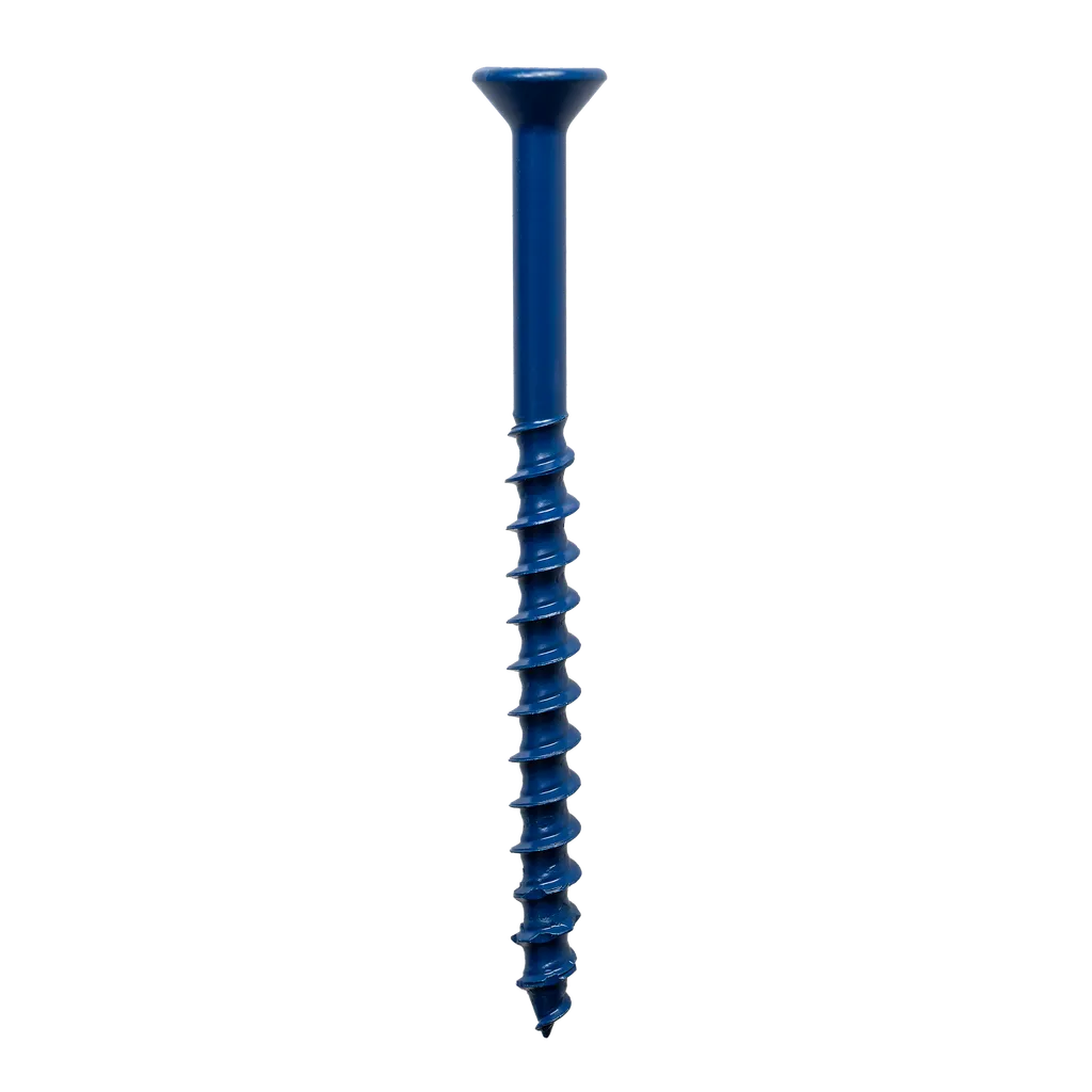 Titen Turbo - 3/16 In. X 2-3/4 In. 6-Lobe Flat-Head Concrete And Masonry Screw, Blue (100-Qty) (Pack Of 5)-TNT18234TF-SP5549-5953