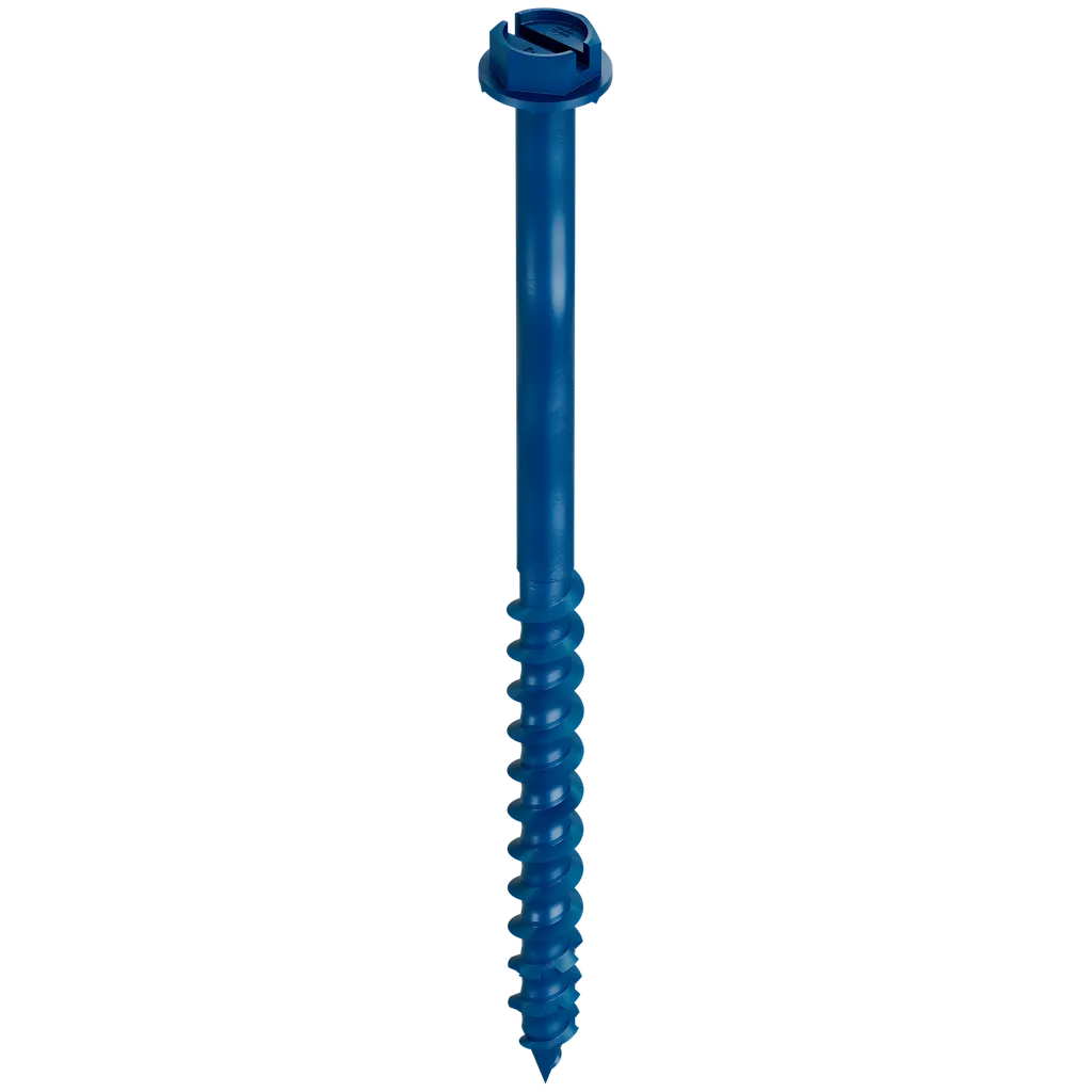 Titen Turbo - 3/16 In. X 3-1/4 In. Hex-Head Concrete And Masonry Screw, Blue (100-Qty)-TNT18314H-SP8700-9266