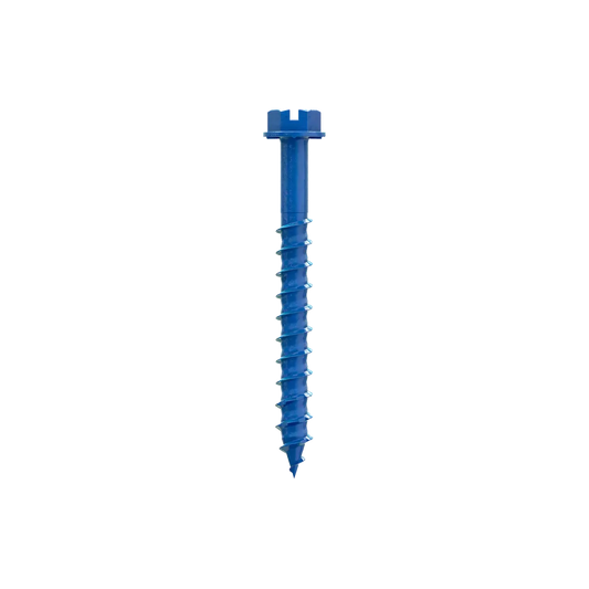 Titen Turbo - 1/4 In. X 2-1/4 In. Hex-Head Concrete And Masonry Screw, Blue (75-Qty)-TNT25214HC75-SP6906-7392