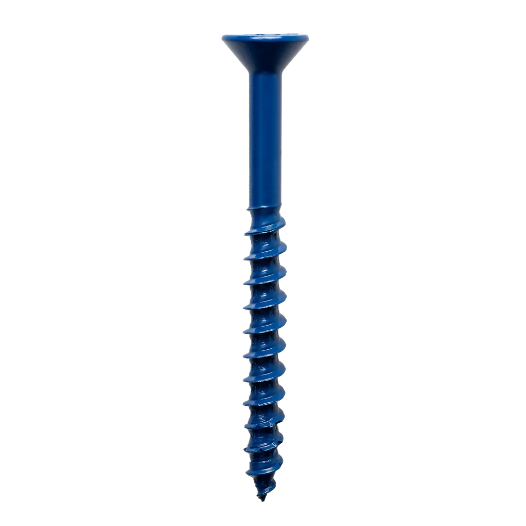 Titen Turbo - 1/4 In. X 2-3/4 In. 6-Lobe Flat-Head Concrete And Masonry Screw, Blue (75-Qty)-TNT25234TFC75-SP9160-9749