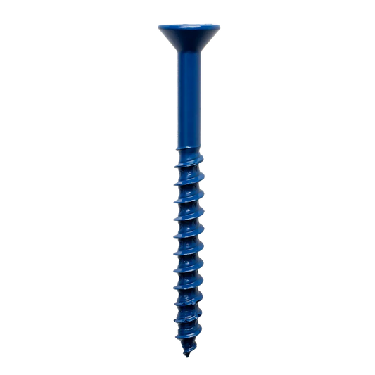 Titen Turbo - 1/4 In. X 2-3/4 In. 6-Lobe Flat-Head Concrete And Masonry Screw, Blue (75-Qty)-TNT25234TFC75-SP9160-9749