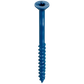 Titen Turbo - 1/4 In. X 3-1/4 In. 6-Lobe Flat-Head Concrete And Masonry Screw, Blue (100-Qty) (Pack Of 4)-TNT25314TF-SP6740-7208