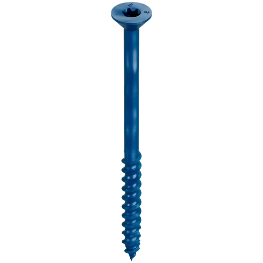 Titen Turbo - 1/4 In. X 3-3/4 In. 6-Lobe Flat-Head Concrete And Masonry Screw, Blue (75-Qty)-TNT25334TFC75-SP7924-8447