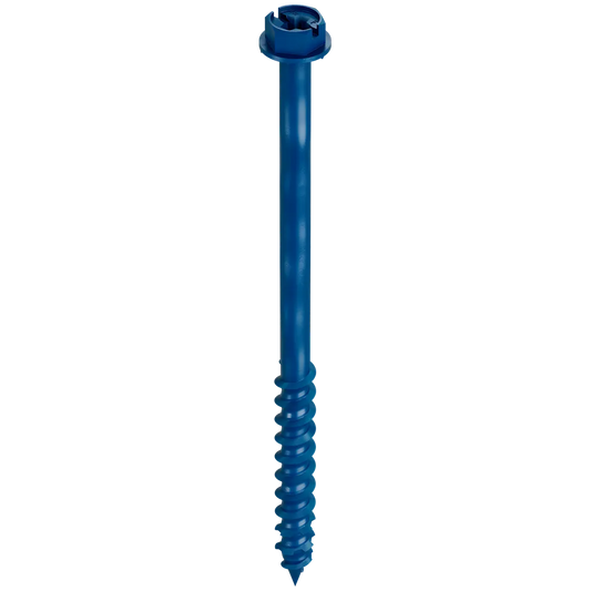 Titen Turbo - 1/4 In. X 4 In. Hex-Head Concrete And Masonry Screw, Blue (25-Qty)-TNT25400HC25-SP4636-4989