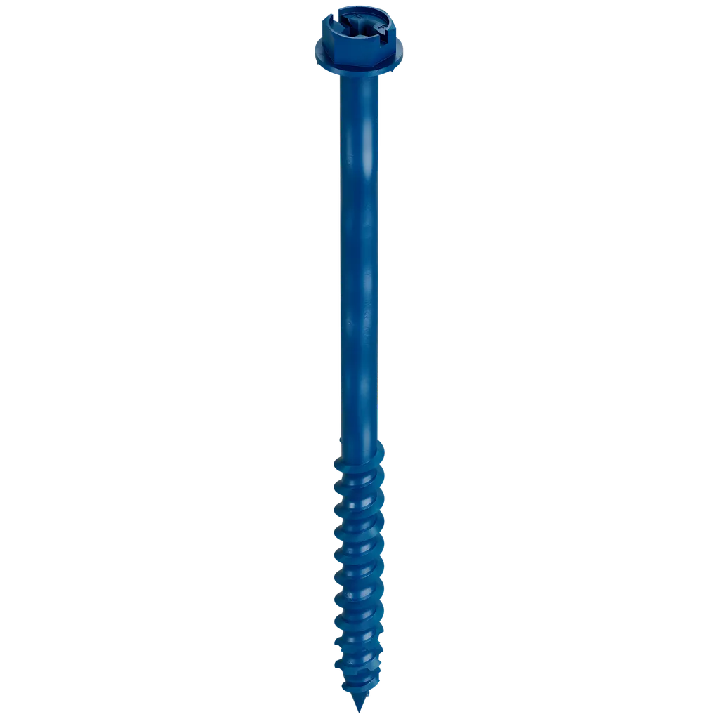 Titen Turbo - 1/4 In. X 4 In. Hex-Head Concrete And Masonry Screw, Blue (25-Qty) (Pack Of 4)-TNT25400HC25-SP7048-7536