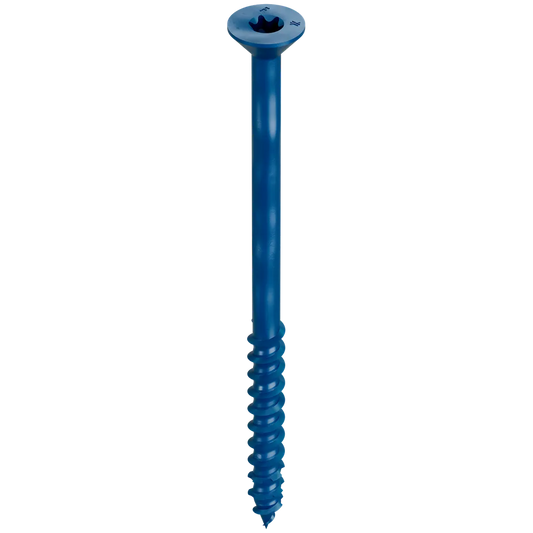 Titen Turbo - 1/4 In. X 4 In. 6-Lobe Flat-Head Concrete And Masonry Screw, Blue (25-Qty)-TNT25400TFC25-SP7628-8137