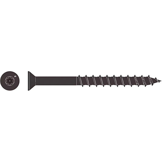 Titen Turbo - 1/4 In. X 3-1/4 In. 6-Lobe Trim-Head Concrete And Masonry Screw, Bronze (100-Qty)-TNTB25314TTR-SP8169-8707