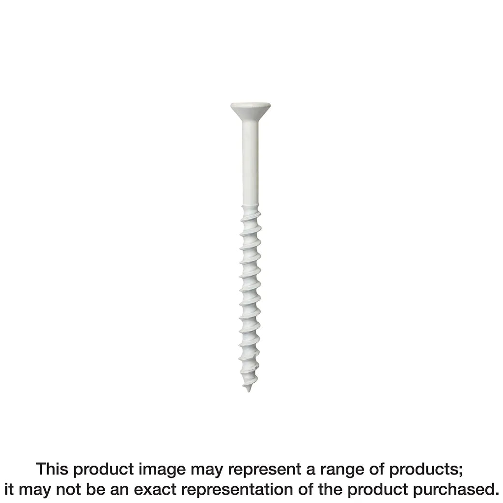 Titen Turbo - 3/16 In. X 2-1/4 In. 6-Lobe Flat-Head Concrete And Masonry Screw, White (75-Qty) (Pack Of 4)-TNTW18214TFC75-SP5527-5931