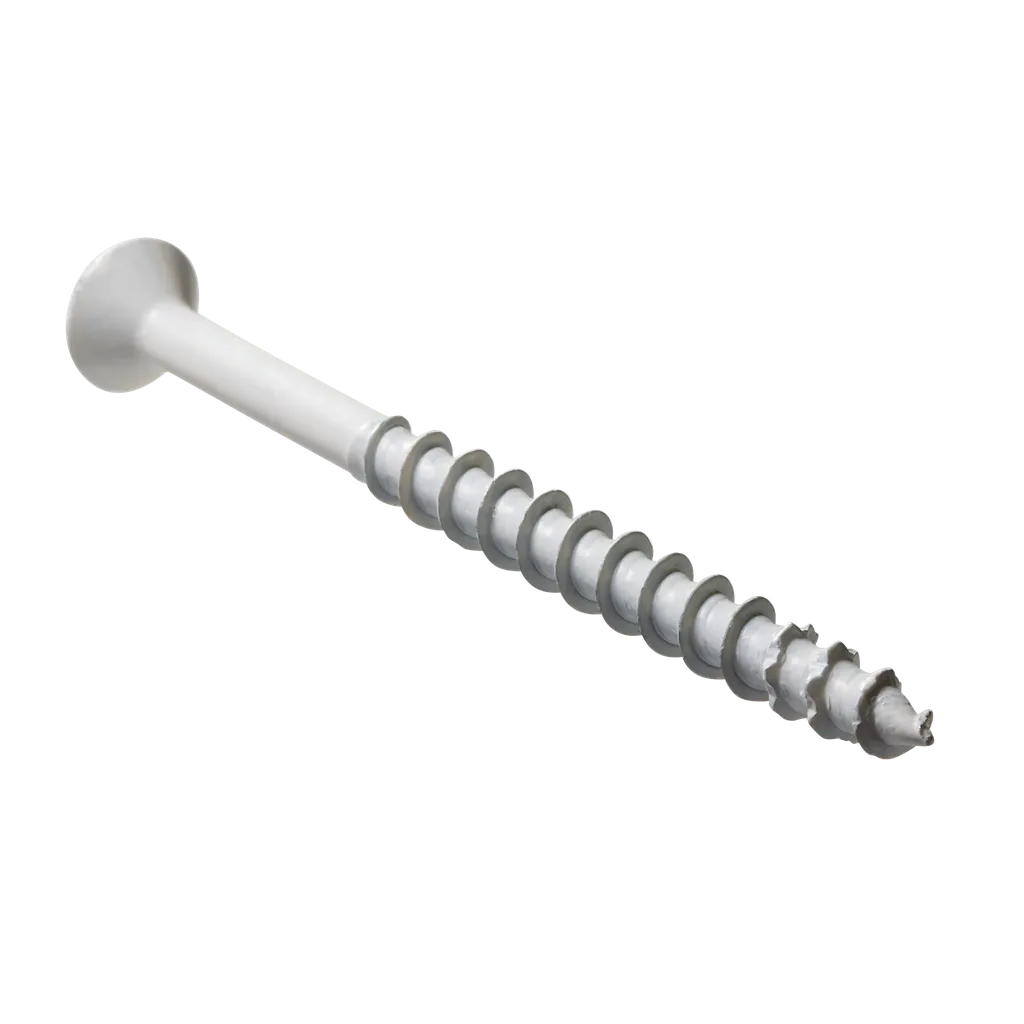 Titen Turbo - 3/16 In. X 2-3/4 In. 6-Lobe Flat-Head Concrete And Masonry Screw, White (100-Qty)-TNTW18234TF-SP8945-9524